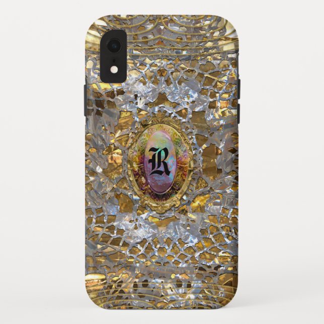 Old Hollywood Chic XR Tough Elegant Monogram Case-Mate iPhone Case (Back)