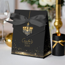 Old Hollywood Glam Chandelier Sweet 16 ID1108 Favor Boxes