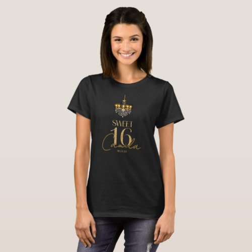 Old Hollywood Glam Chandelier Sweet 16 ID1108 T-Shirt