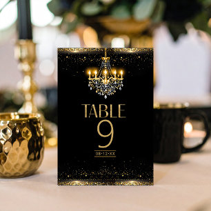 Old Hollywood Glam Chandelier Sweet 16 ID1108 Table Number