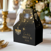 Old Hollywood Glam Chandeliers Sweet 16 ID1108 Favor Boxes