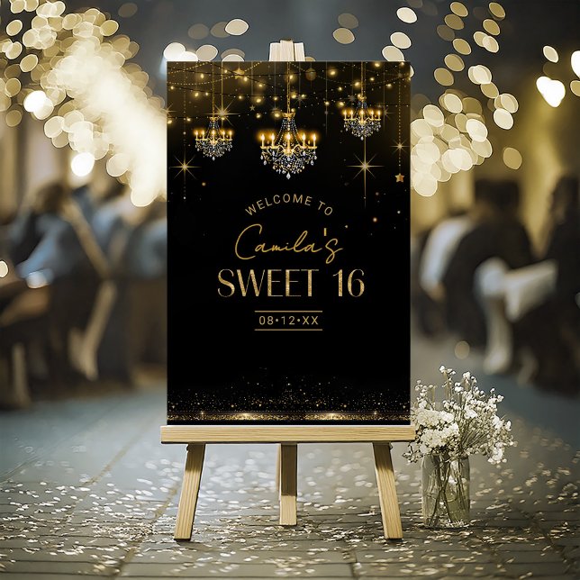 Old Hollywood Glam Chandeliers Welcome ID1108 Foam Board (Creator Uploaded)