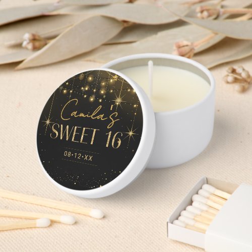 Old Hollywood Glam Sweet 16 ID1108 Mini Candle Favors