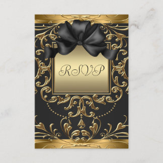 Old Hollywood Glamour Art Deco Birthday Party RSVP Card
