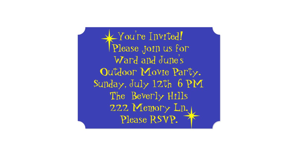 Old Hollywood Movie Party Invitations Zazzle