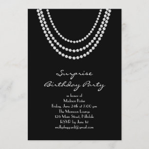 Old Hollywood Surprise Birthday Party Invitation
