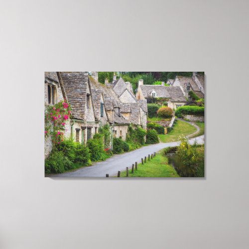 Old homes built for the local weavers canvas print
