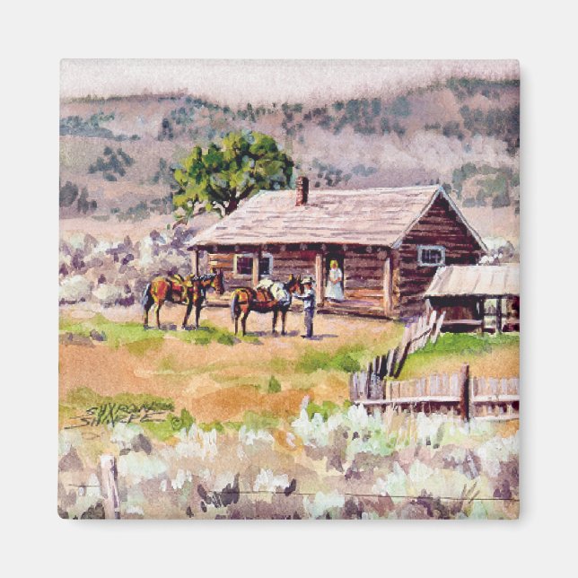 OLD HOMESTEAD by SHARON SHARPE Magnet (Front)