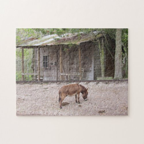 Old House and Donkey _Scenic History Jigsaw Puzzle