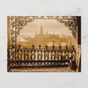 Old House Balcony  New Orleans Postcard by figstreetstudio at Zazzle
