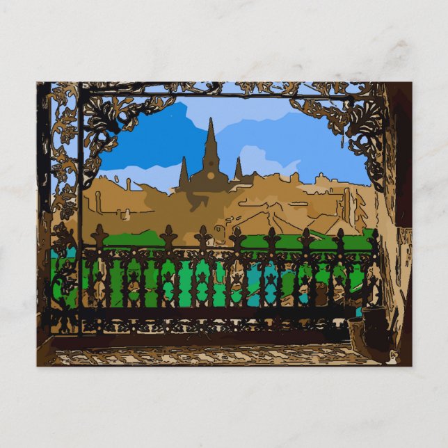 Old House Balcony  New Orleans Postcard (Front)