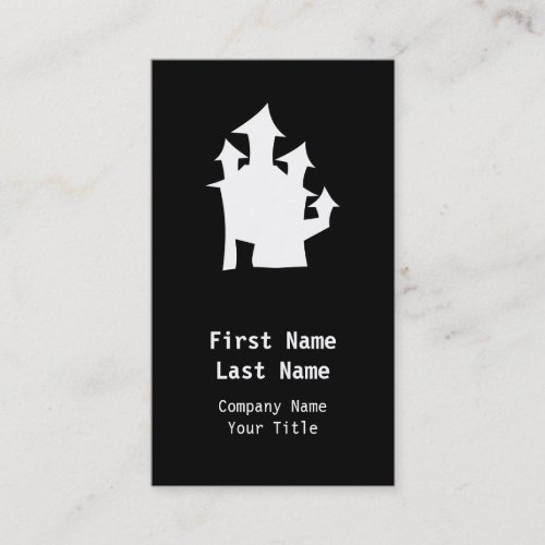 Old House, in White. Business Card Templates