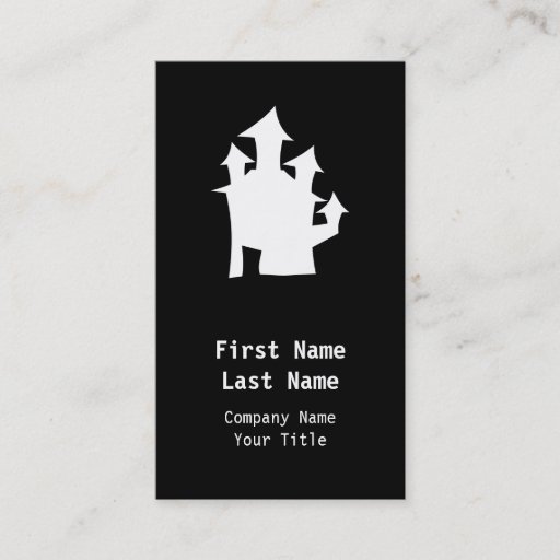 Customizable Old House, in White. Business Card Templates