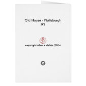 Old House - Plattsburgh Cards (Back)