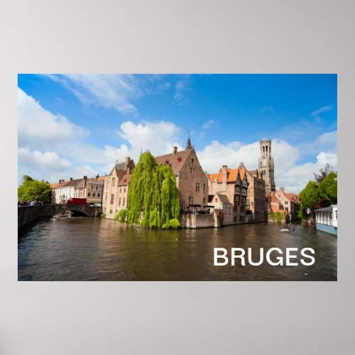 Old houses in Bruges Belgium Poster