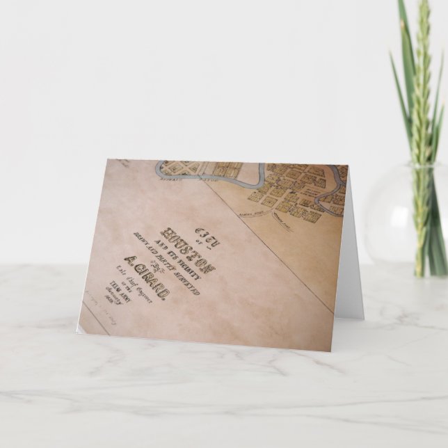 Old Houston Map Card (Front)