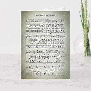 old hymn music for sympathy card