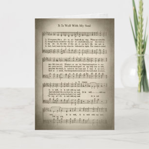 old hymn music for sympathy card