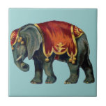Old Iiustra&#231;&#227;o Of Circus Elephant Tile at Zazzle