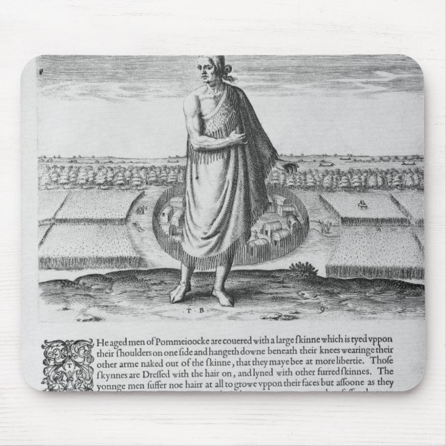 Old Indian Man in his Winter Garment Mouse Pad (Front)