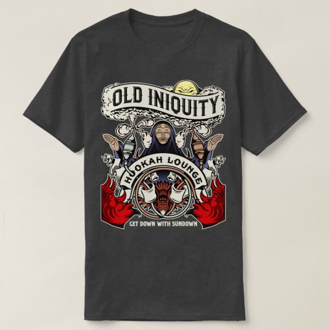 Old Iniquity Hookah Lounge Get Down Sundown T-Shirt (Design Front)