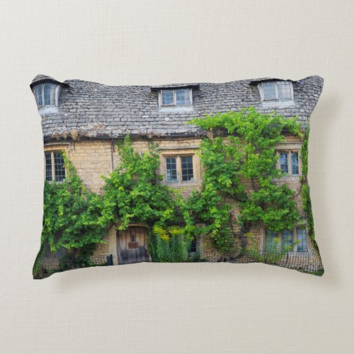 Old Inn along High Street Decorative Pillow