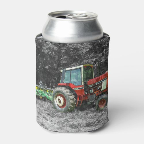 Old International Tractor Painterly Can Cooler