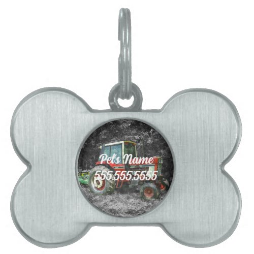 Old International Tractor Painterly Pet ID Tag
