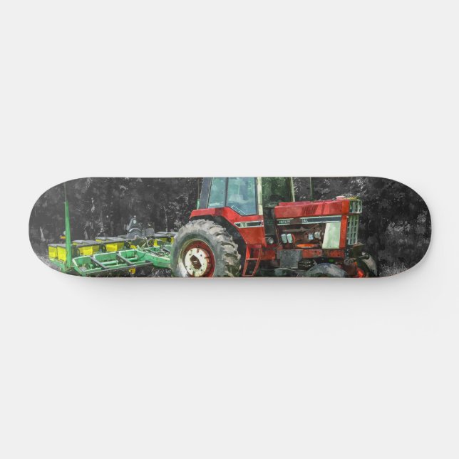 Old International Tractor Painterly Skateboard (Horz)