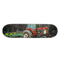 Old International Tractor Painterly Skateboard Deck