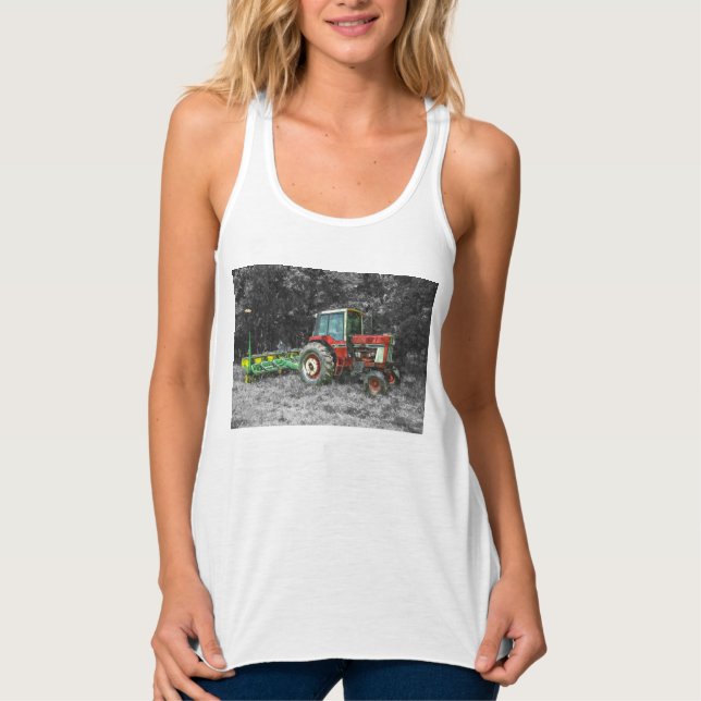 Old International Tractor Painterly Tank Top (Front)