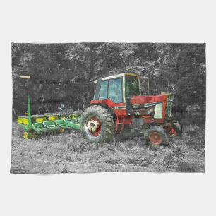 Old International Tractor Painterly Towel