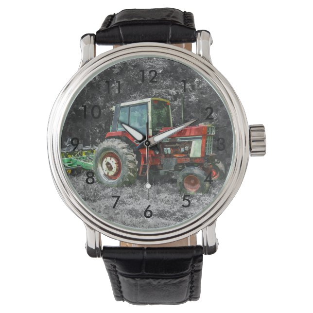 Old International Tractor Painterly Watch (Front)