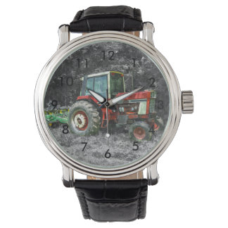 Old International Tractor Painterly Wristwatch