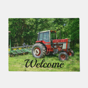 Old International Tractor Welcome Doormat