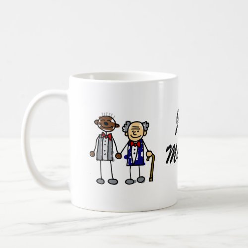 Old Interracial Gay Couple Coffee Mug