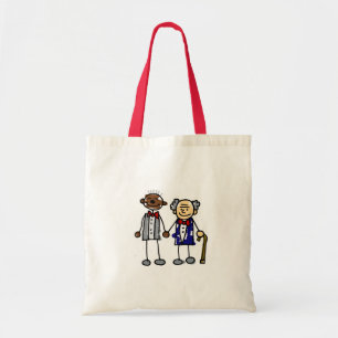 Old Interracial Gay Couple Tote Bag