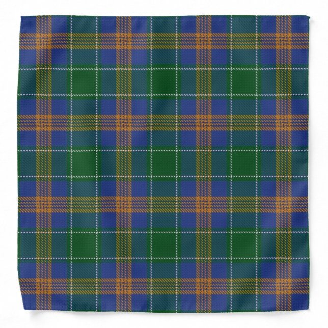 Old Ireland Clan MacAuliffe McAuliffe Tartan Plaid Bandana (Front)