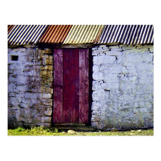 Old Irish Barn Postcard