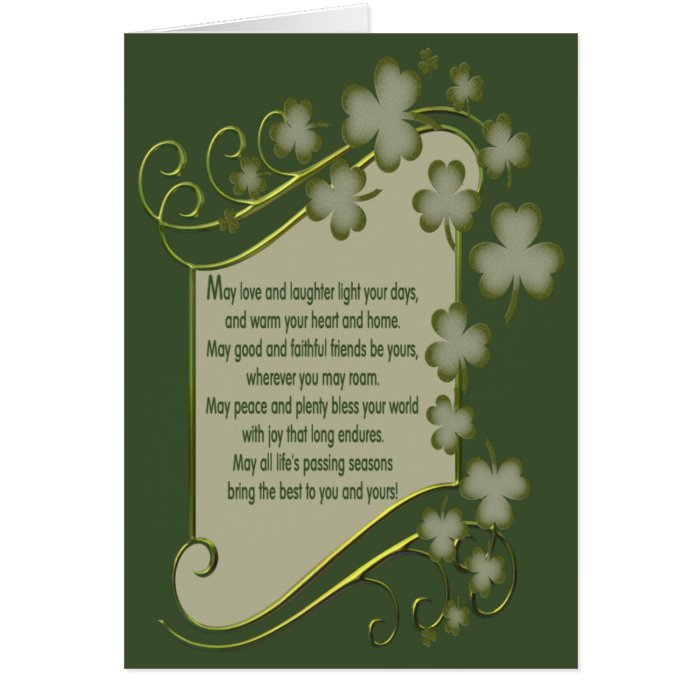 Old Irish Blessing Card | Zazzle