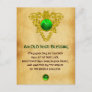 Old Irish Blessing For Luck Parchment,Celtic Knots Postcard
