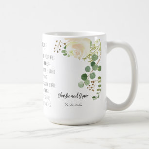 Old Irish Blessing & Personalize Wedding Greenery Coffee Mug