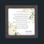 Old Irish Blessing & Personalize Wedding Greenery  Gift Box<br><div class="desc">A fine Irish Blessing for a greenery styled wedding. St. Patrick's season design.

Ivory roses with assorted Watercolor wedding greenery of Eucalyptus and berries.</div>