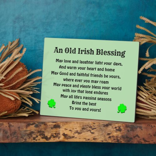 OLD IRISH BLESSING   PLAQUE