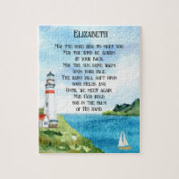 Old Irish Blessing Poem Sea Going Away Gift Name