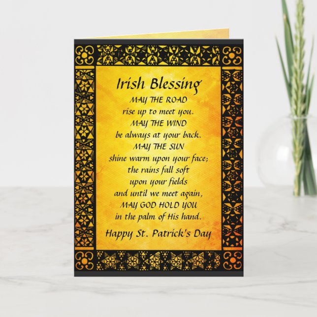 Old Irish Blessing, St. Patrick's Day Card (Front)