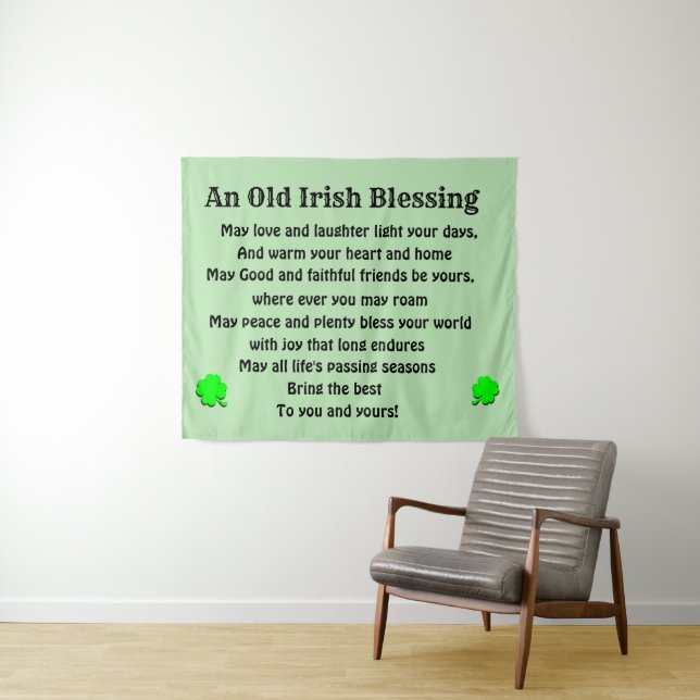 OLD IRISH BLESSING   TAPESTRY (In Situ (Horizontal))