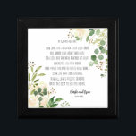 Old Irish Blessing & Wedding Greenery  Gift Box<br><div class="desc">A fine Irish Blessing for a greenery styled wedding. St. Patrick's season design.

Ivory roses with assorted Watercolor wedding greenery of Eucalyptus and berries.

Personalized for a bridal couple,  but can be customized for anyone and any event who appreciate this Irish Blessing.</div>