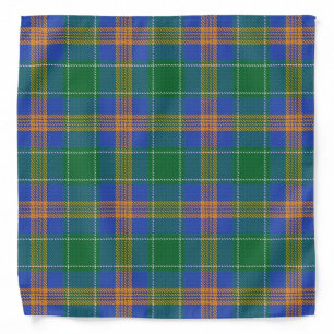 Old Irish Clan McAuliffe Tartan Plaid Bandana