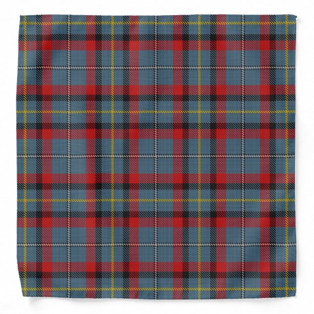 Old Irish Clan McNamara Tartan Plaid Bandana (Front)